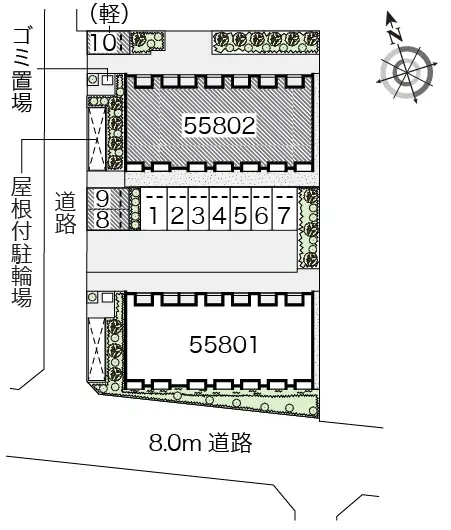 ★手数料０円★府中市西府町２丁目　月極駐車場（LP）